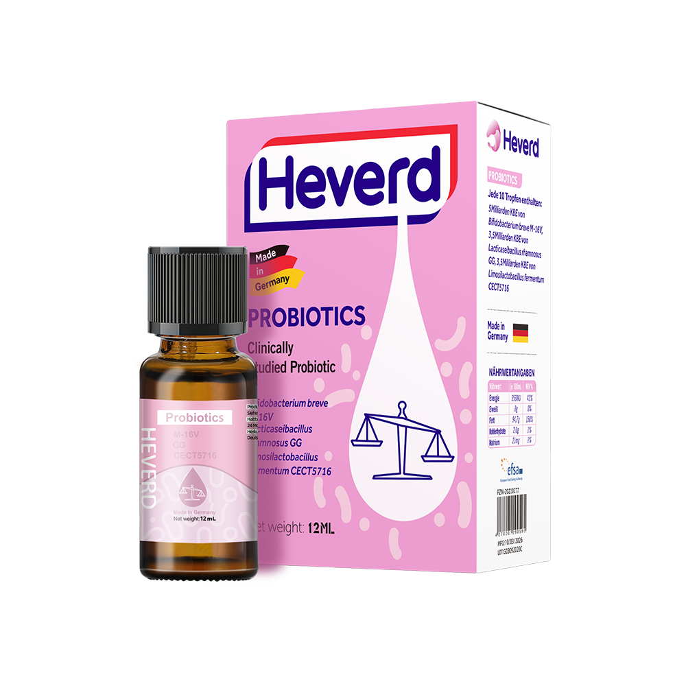HEVERD probiotic sensitive blend packaging