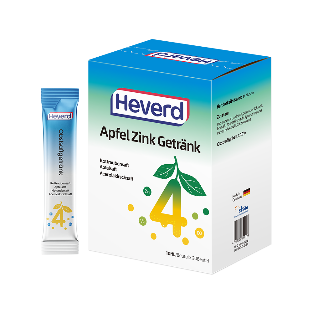 HEVERD apple zinc drink packaging